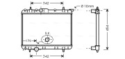 PEA2247 Chladič, chlazení motoru AVA QUALITY COOLING