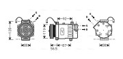PEAK036 Kompresor, klimatizace AVA QUALITY COOLING