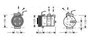 PRAK040 Kompresor, klimatizace AVA QUALITY COOLING