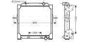 RE2083 Chladič, chlazení motoru AVA QUALITY COOLING