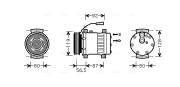 REAK071 Kompresor, klimatizace AVA QUALITY COOLING