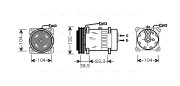 REAK072 Kompresor, klimatizace AVA QUALITY COOLING