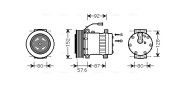 REAK078 Kompresor, klimatizace AVA QUALITY COOLING