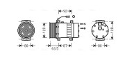 REK107 Kompresor, klimatizace AVA QUALITY COOLING