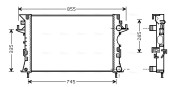 RTA2290 Chladič, chlazení motoru AVA QUALITY COOLING