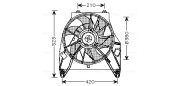 RT7538 Větrák, chlazení motoru AVA QUALITY COOLING