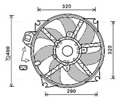 RT7563 Větrák, chlazení motoru AVA QUALITY COOLING