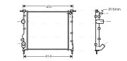 RTA2261 Chladič, chlazení motoru AVA QUALITY COOLING