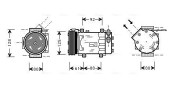 RTAK255 Kompresor, klimatizace AVA QUALITY COOLING