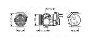 RTAK393 Kompresor, klimatizace AVA QUALITY COOLING