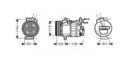 RTAK486 Kompresor, klimatizace AVA QUALITY COOLING