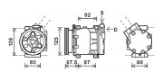 RTAK619 Kompresor, klimatizace AVA QUALITY COOLING