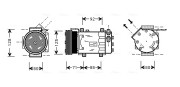 RTK127 Kompresor, klimatizace AVA QUALITY COOLING