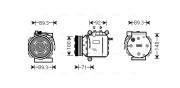 SBAK053 Kompresor, klimatizace AVA QUALITY COOLING