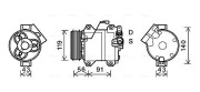 SZAK121 Kompresor, klimatizace AVA QUALITY COOLING