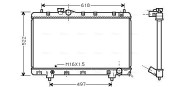 TO2241 Chladič, chlazení motoru AVA QUALITY COOLING