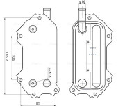 TO3792 Olejový chladič, motorový olej AVA QUALITY COOLING