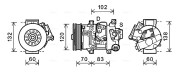 TOAK627 Kompresor, klimatizace AVA QUALITY COOLING