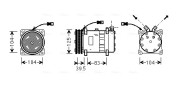 UVAK075 Kompresor, klimatizace AVA QUALITY COOLING