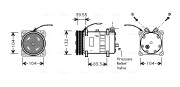 UVK057 Kompresor, klimatizace AVA QUALITY COOLING