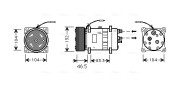 VLAK026 Kompresor, klimatizace AVA QUALITY COOLING