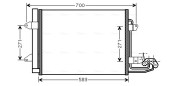 VN5211D Kondenzátor, klimatizace AVA QUALITY COOLING