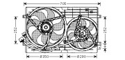 VN7508 Větrák, chlazení motoru AVA QUALITY COOLING