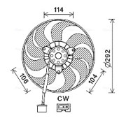 VN7539 Větrák, chlazení motoru AVA QUALITY COOLING