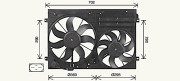 VN7551 Větrák, chlazení motoru AVA QUALITY COOLING