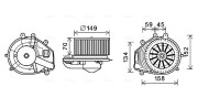 VN8353 Elektromotor, vnitřní ventilátor AVA QUALITY COOLING