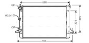 VNA2184 Chladič, chlazení motoru AVA QUALITY COOLING