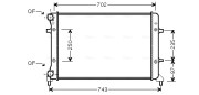 VNA2223 Chladič, chlazení motoru AVA QUALITY COOLING