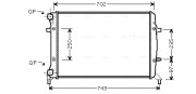 VNA2272 Chladič, chlazení motoru AVA QUALITY COOLING