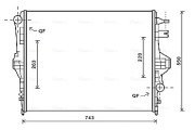 VNA2316 Chladič, chlazení motoru AVA QUALITY COOLING