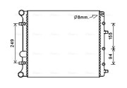 VNA2346 Chladič, chlazení motoru AVA QUALITY COOLING