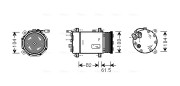 VNAK167 Kompresor, klimatizace AVA QUALITY COOLING