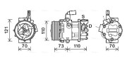 VNAK375 Kompresor, klimatizace AVA QUALITY COOLING