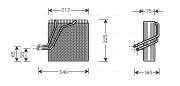 VNV030 Výparník, klimatizace AVA QUALITY COOLING