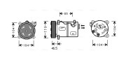 VOAK095 Kompresor, klimatizace AVA QUALITY COOLING
