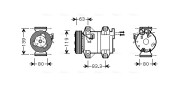 VOAK121 Kompresor, klimatizace AVA QUALITY COOLING