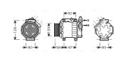 VOAK188 Kompresor, klimatizace AVA QUALITY COOLING