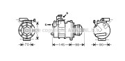 AIK288 Kompresor, klimatizace AVA QUALITY COOLING