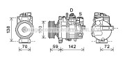 AIK388 Kompresor, klimatizace AVA QUALITY COOLING