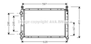 AL2074 Chladič, chlazení motoru AVA QUALITY COOLING