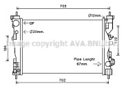 AL2121 Chladič, chlazení motoru AVA QUALITY COOLING