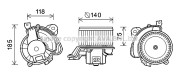 AL8134 Elektromotor, vnitřní ventilátor AVA QUALITY COOLING