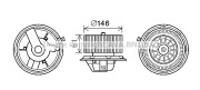 AL8140 Elektromotor, vnitřní ventilátor AVA QUALITY COOLING