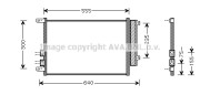 ALA5088 AVA QUALITY COOLING kondenzátor klimatizácie ALA5088 AVA QUALITY COOLING