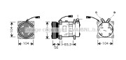 ALK102 Kompresor, klimatizace AVA QUALITY COOLING