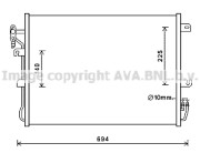 AU5215 AVA QUALITY COOLING kondenzátor klimatizácie AU5215 AVA QUALITY COOLING